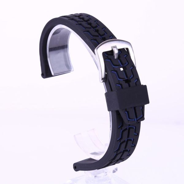 

watch bands 20mm 22mm 24mm silicone band strap anti uv wristband replacement men sport outdoor diving accessories, Black;brown