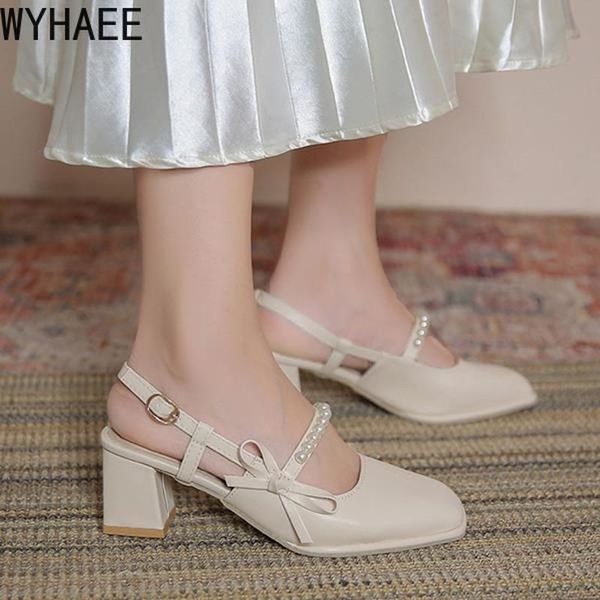 

sandals mary jane clear high heeled woman 2021 fashion female shoe square toe high-heeled women's casual mid-heel, Black