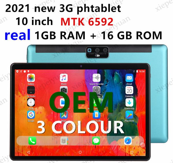 Tablet OEM da 10,1 pollici Android 7.0 3G Telefonata 4 GB RAM 64 GB ROM Quad Core WiFi Bluetooth GPS Dual SIM Tablet PC
