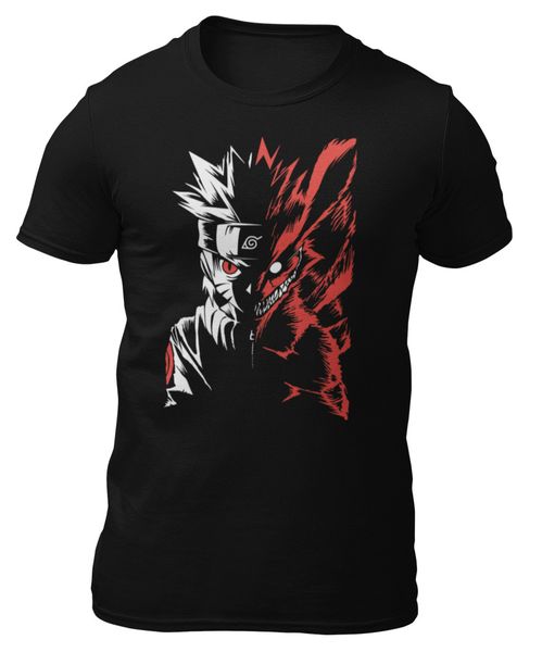 

Naruto t-shirt-fox 9 tails-t-shirt -, White;black