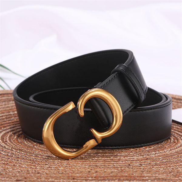 

2021 men's designer belts fashion leather black business belt for ladies gold buckles classic casual decorative with white box, Black;brown