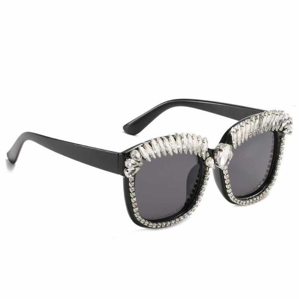

highend accessories diamond square shad sun glass fashion sunglass for women, Black