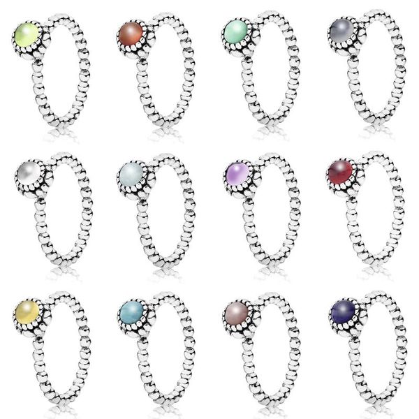

cluster rings high-quality 100% s925 sterling silver december 1: 1 birthday stone ring zircon pink peridot gray garnet multicolor choice, Golden;silver