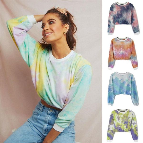 

women's hoodies & sweatshirts women long sleeve jumper pullover sweatshirt autumn casual loose crop blouse lantern, Black