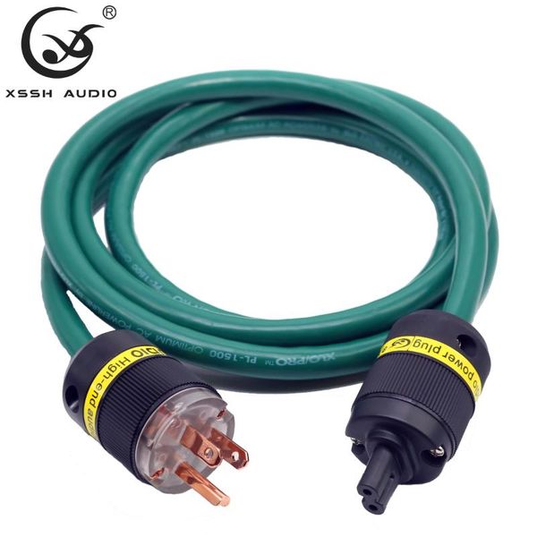 

smart power plugs xssh audio us ac 8 figure 2 pins cord cable american cd amp 3 core ofc copper shielding ground wire