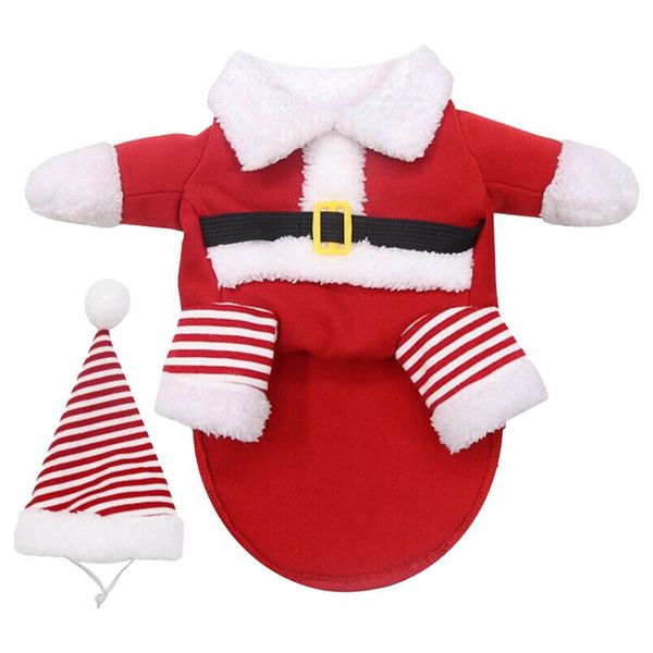 

christmas decorations santa claus pet cosplay costume clothes pendant
