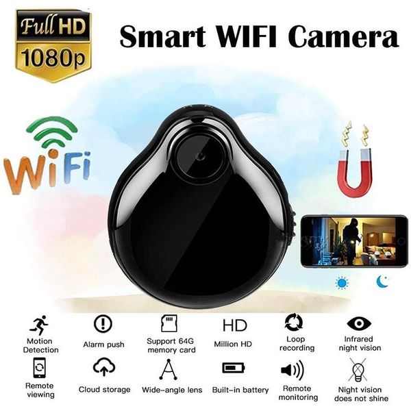 

wifi mini camera espia magnetic body camcorder night vision motion sensor h.264 hd video micro cam support tf card ip cameras
