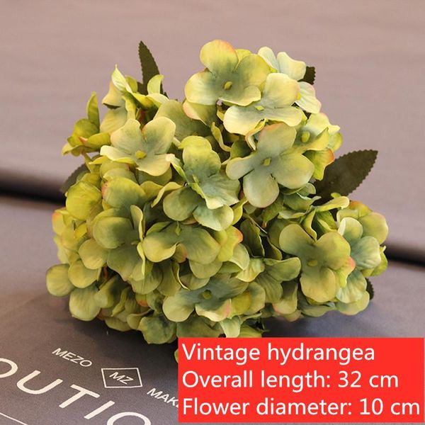 

silk hydrangea diy gifts wedding christmas decor for home fake floristics plastic household products artificial flowers rattan decorative &