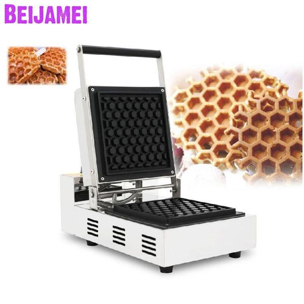 

bread makers beijamei arrival commercial use nonstick electric honeycomb waffle maker 110v 220v making machine
