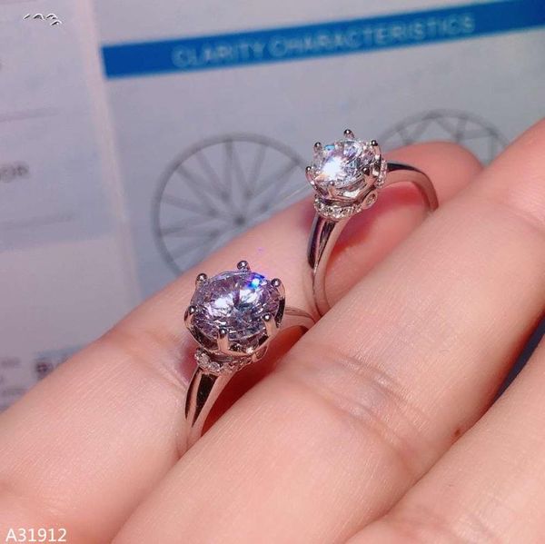 

cluster rings kjjeaxcmy boutique jewelry 925 sterling silver 1,0-2.0 moissan diamond women's ring in shiny with certific, Golden;silver