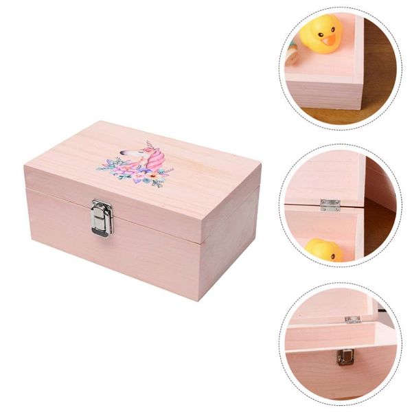 

storage boxes & bins 1pc wooden box pattern jewelry case decorative