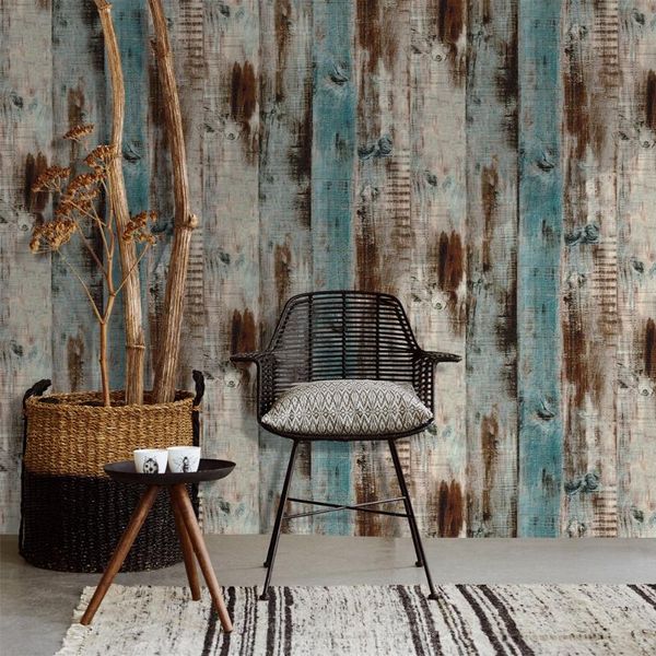 

wallpapers 1m/3m/6m rustic wood wallpaper peel and stick removable self adhesive reclaimed contact paper vintage home decor