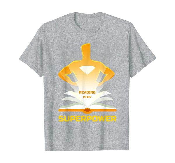 

reading is my superpower | cute read more gift t-shirt, White;black