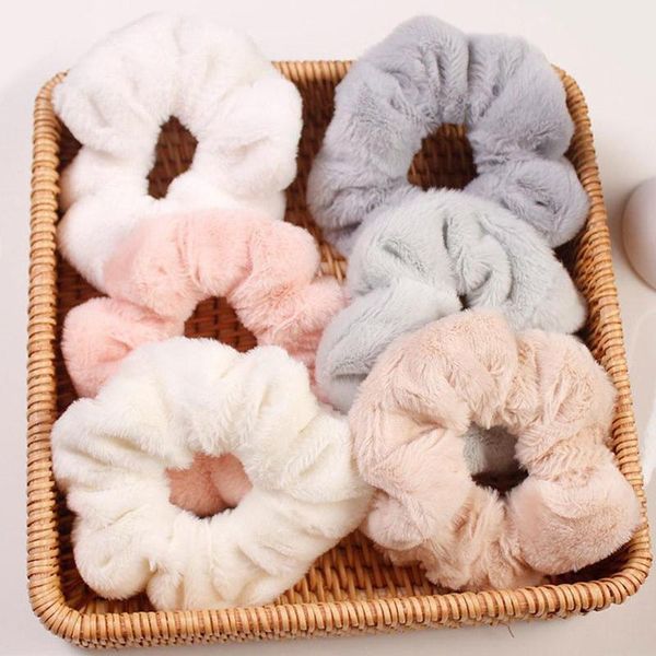 

hair accessories tieplush large intestine anti- rope women's tie headdress elastic multicolor rubber band, Slivery;white