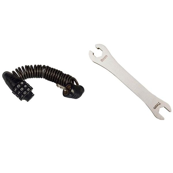 

bike locks bicycle wrench repair tool with mini helmet lock anti-theft 3 digit password