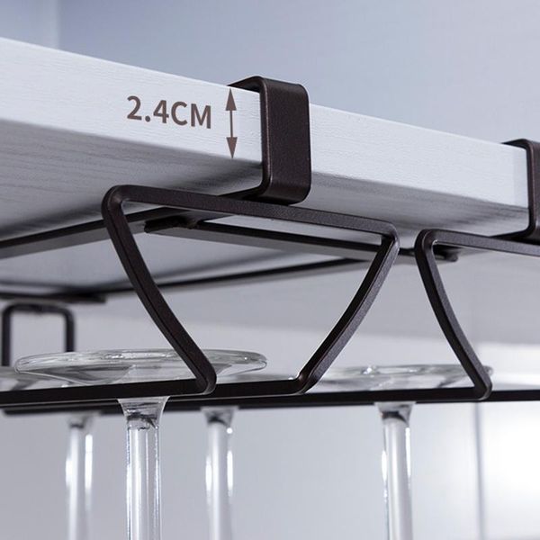 

hooks & rails wine glass holder under cabinet organization and storage for kitchen decor @ls