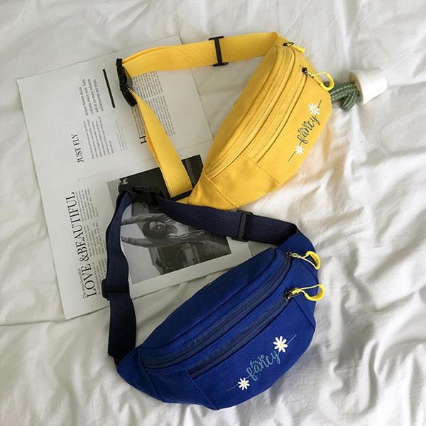 

waist bags casual canvas women packs solid color chest bag girls dumpling shape shoulder purse outdoor pack