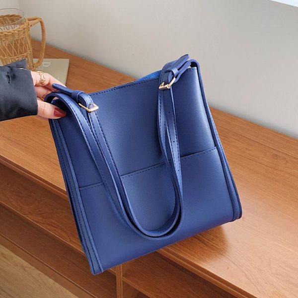 

evening bags solid color pu leather totes crossbody for women 2021 simple trends female designer handbags travel shoulder messenger