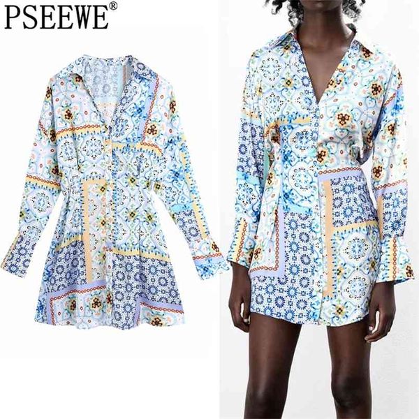 

dress women blue patchwork short woman es vintage long sleeve mini shirt pleated casual summer es 210519, Black;gray