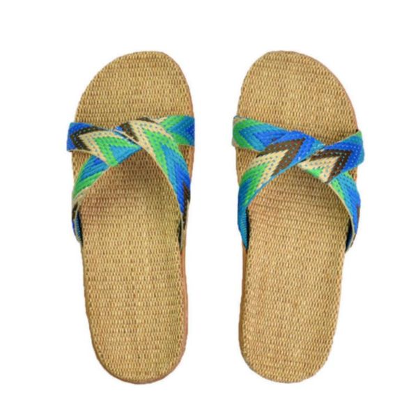 

women large size soft slippers beach flip flops home floor anti-slip linen summer fashion, Black