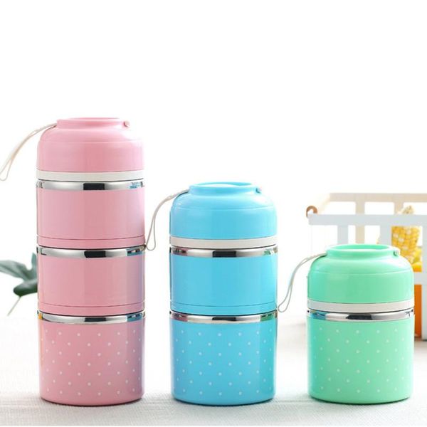 

storage bottles & jars japanese thermal lunch box leak-proof stainless steel bento kids portable picnic school container kitchen tool 2