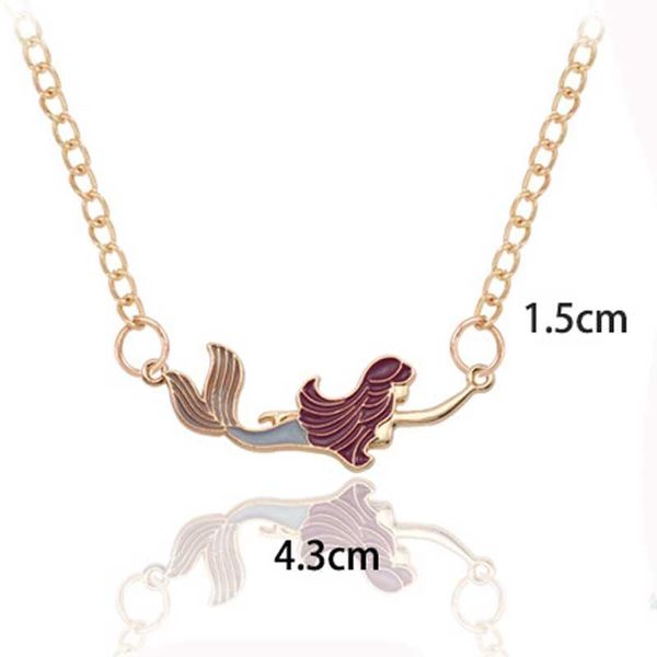 

chains mermaid tail necklace for girls women, Silver