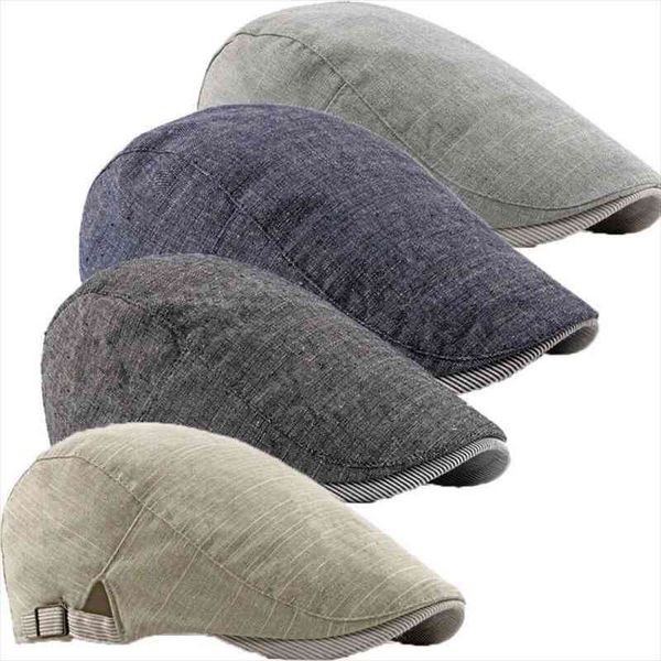 

mens ivy hat cotton newsboy gatsby cap golf driving flat cabbie beret, Blue;gray