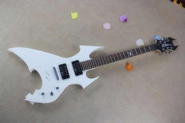 

special-shaped electric guitar metal blue after threading another white