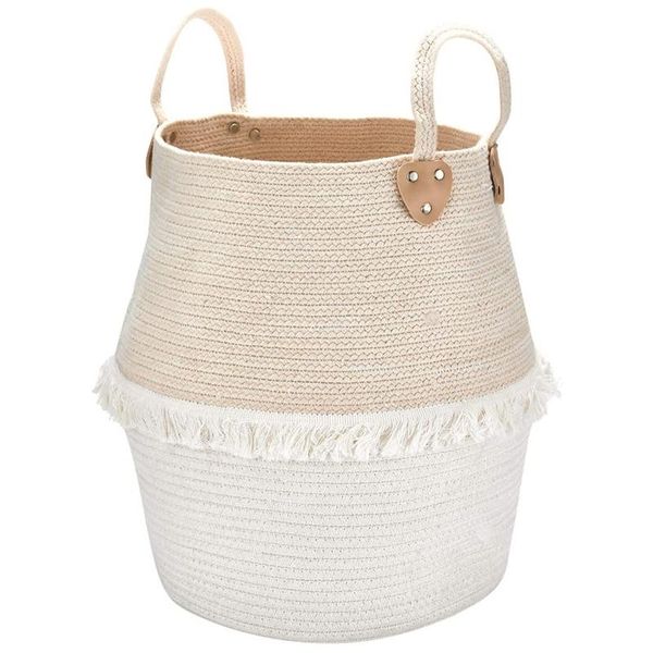

storage baskets rope basket woven laundry large cotton blanket organizer baby nursery containers home decor gift