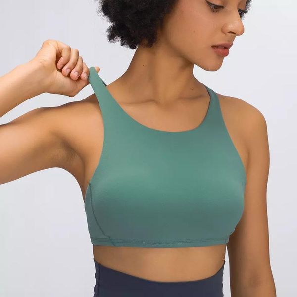 

yoga outfit zenyoga o-neck women workout bras plain padded buttery soft naked-feel athletic gym fitness sports