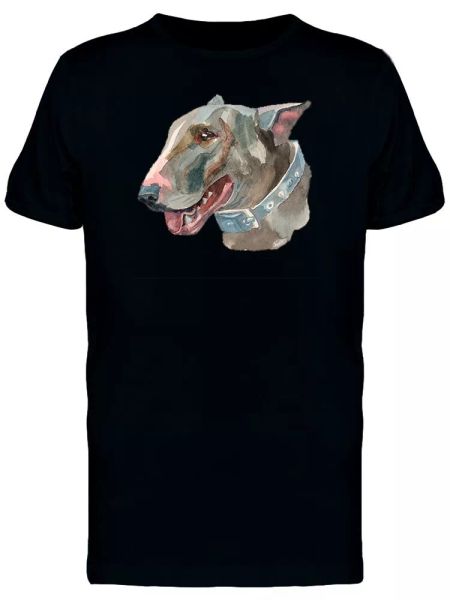 

english bull terrier painting tee men's -image by shutterstock, White;black