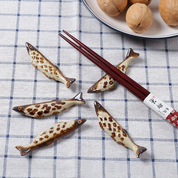 

japanese style ceramic chopstick rest fork spoon holder diy home restaurant tableware ornaments chopsticks