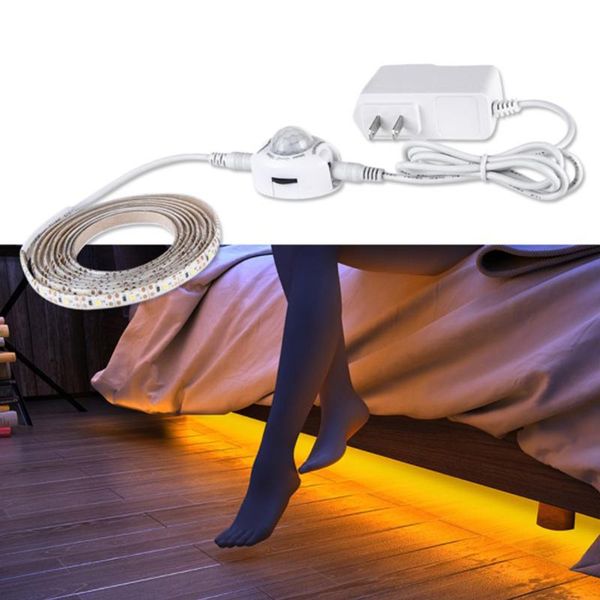 

lights motion sensor closet light led strip waterproof wardrobe bed lamp under cabinet 1m/2m/3m/5m