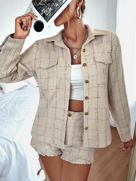 

plaid single breasted flap pockets overcoat u4is#, Black