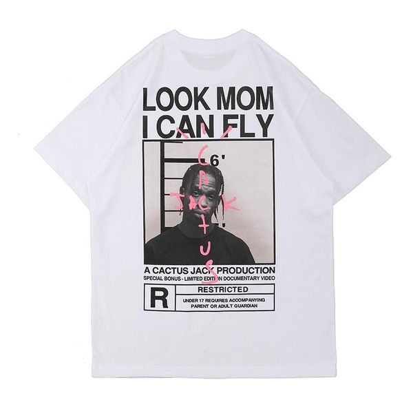 

men's t-shirts catcus jack look mom i can cotton couple short sleeve oversize casual summer t shirt round neck hip hop loose tee, White;black