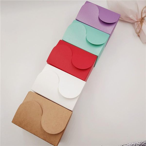 

gift wrap 100pcs/lot style s-shaped kraft paper boxes for macaron biscuit packaging decoration paperboard container storage