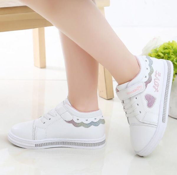 

sneakers children's sports shoes girls 2021 student board big children soft bottom small white casual, Black;red