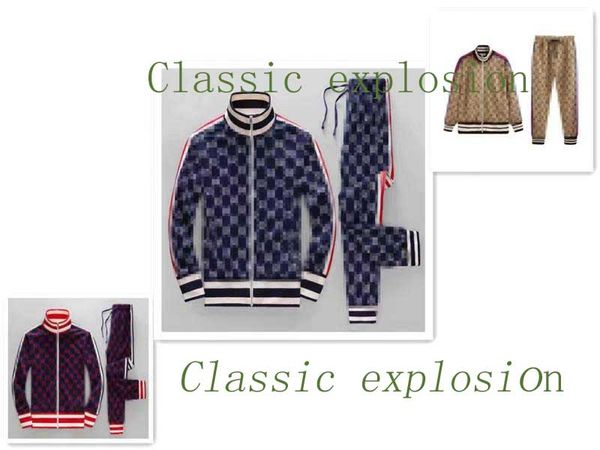 

2022 new men's designer soccer tracksuit set jacket suit & pants sweatshirt sweat suits coats jackets casual sweatshirts training suit, Gray