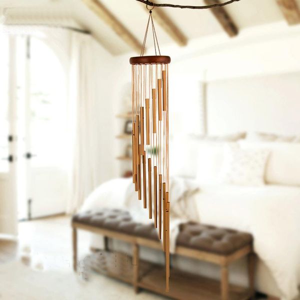 

decorative objects & figurines 18 tube wind chime courtyard antique garden pipe bell outdoor life home wall hanging decoration aesthetic dec
