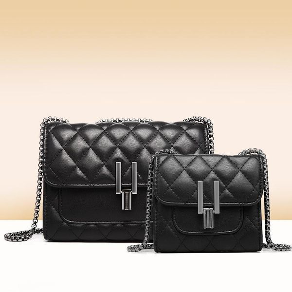 

evening bags 2021 arrivals women's shoulder for female diamond lattice black solid leisure style women bag