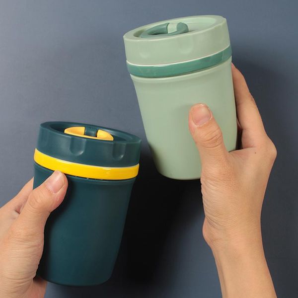 

creative ceramic liner ready-to-hand cups, sealed drinking cups with lids, portable travel and take-out student sports mugs