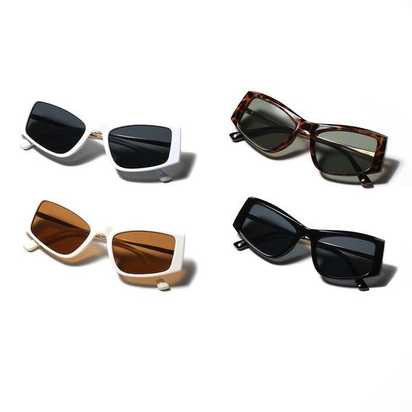 

sunglasses abay leopard large square women brand designer retro cat eye fashion trendy eyewear female glasses uv400 okularys, White;black