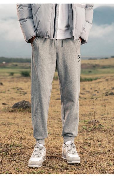 

men's pants 3767 fall 2021 casual straight comfortable sports drawstring knitted, Black