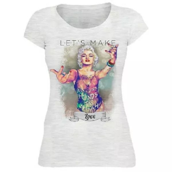 

t-shirt shirt marilyn monroe let's make love cotton fashion women, White;black