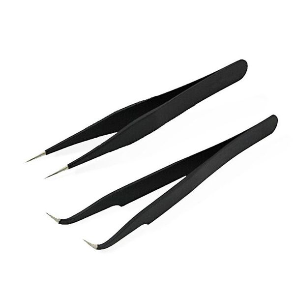 

eyebrow tools & stencils 1 pcs straight and curved elbow nail art acrylic gel rhinestones picking tool gem decor eyelash diy tweezers
