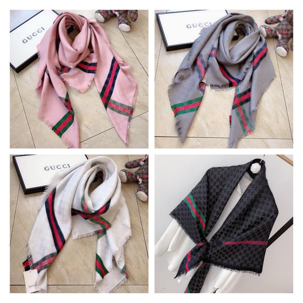 

90-180cm brand scarves womens senior long single layer chiffon silk shawls gg&#13gg fashion tourism soft designer luxury gift printing scarf, Blue;gray