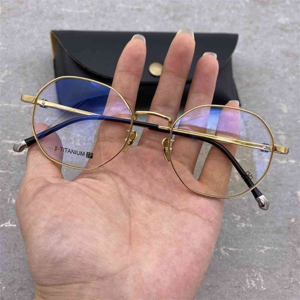 

80% off store online krosin glasses frame ultra light pure titanium polygonal metal flat lens for men and women 5181, White;black