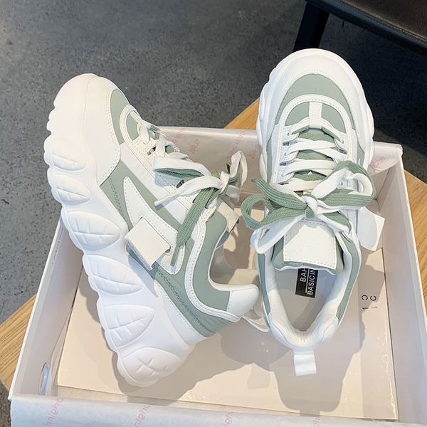 

sports running shoes female ins spring and autumn 2021 new muffin thick-soled student net red super hot