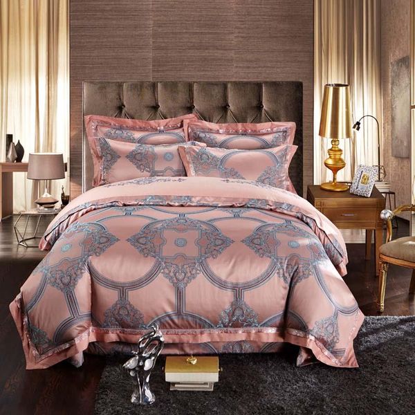 

bedding sets set cotton jacquard luxury stain bed cover 4pcs spring duvet bedclothes  sheet king
