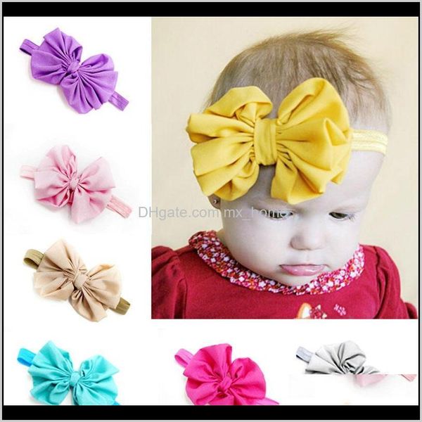 

baby chiffon bow headbands girls headwraps infant children born bowknot hairband kids pography props uokug 0ibem, Slivery;white